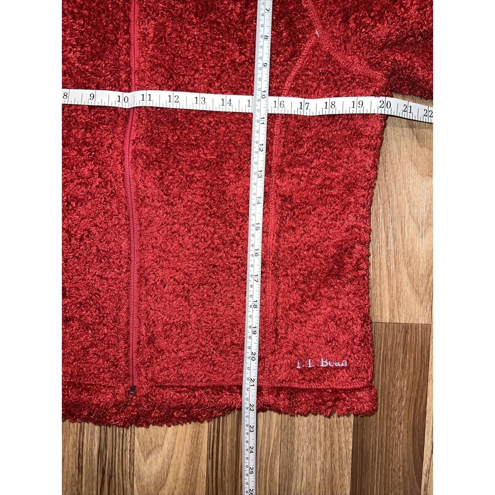 Womens L L Bean Monkey Fleece Raspberry Jacket Si… - image 7